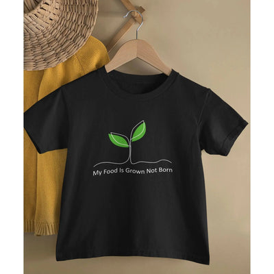 My Food is Grown Not Born (Unisex) Kid's Vegan T-Shirt - Vegan As Folk