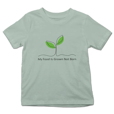 My Food is Grown Not Born (Unisex) Kid's Vegan T-Shirt - Vegan As Folk