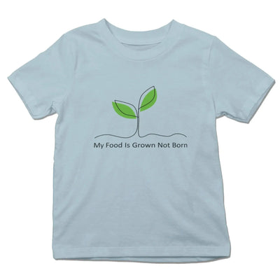 My Food is Grown Not Born (Unisex) Kid's Vegan T-Shirt - Vegan As Folk