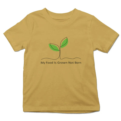 My Food is Grown Not Born (Unisex) Kid's Vegan T-Shirt - Vegan As Folk