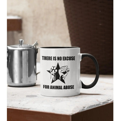 No Excuse for Animal Abuse Ceramic Vegan Mug - Vegan As Folk