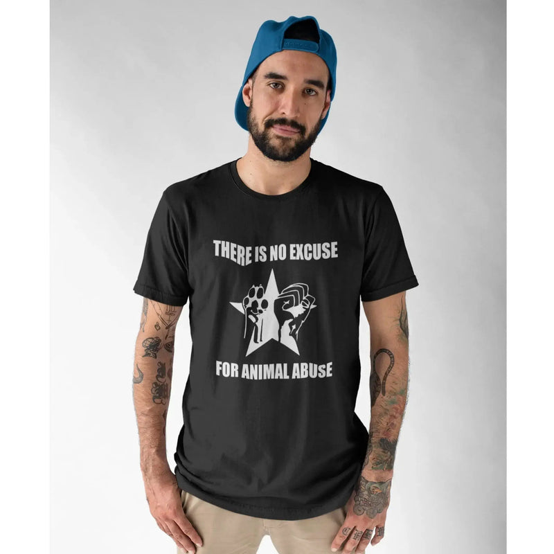 No Excuse for Animal Abuse Organic Cotton (Unisex) Vegan T-Shirt - Vegan As Folk