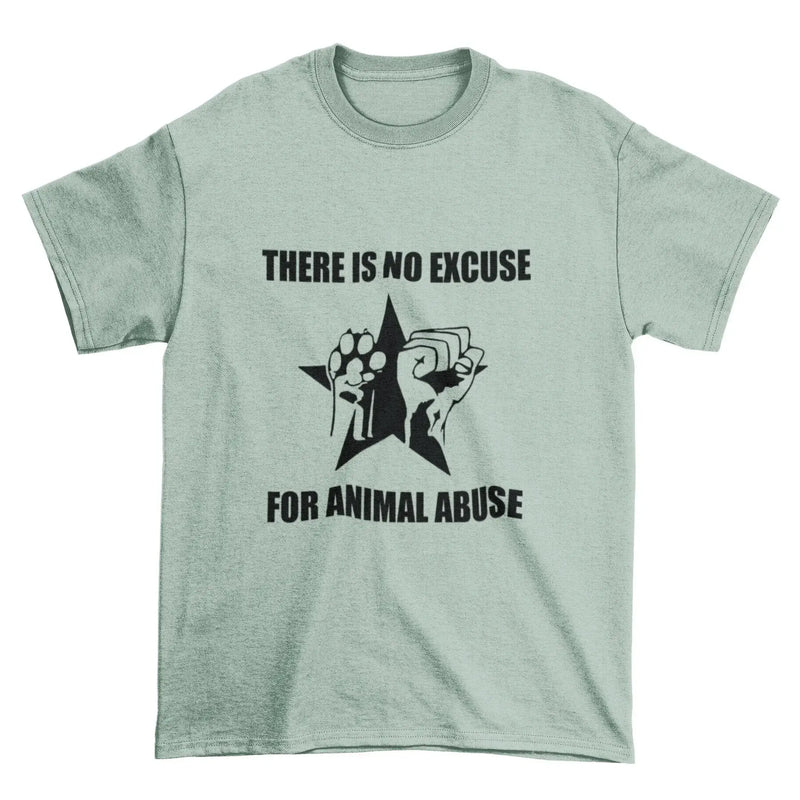 No Excuse for Animal Abuse Organic Cotton (Unisex) Vegan T-Shirt - Vegan As Folk