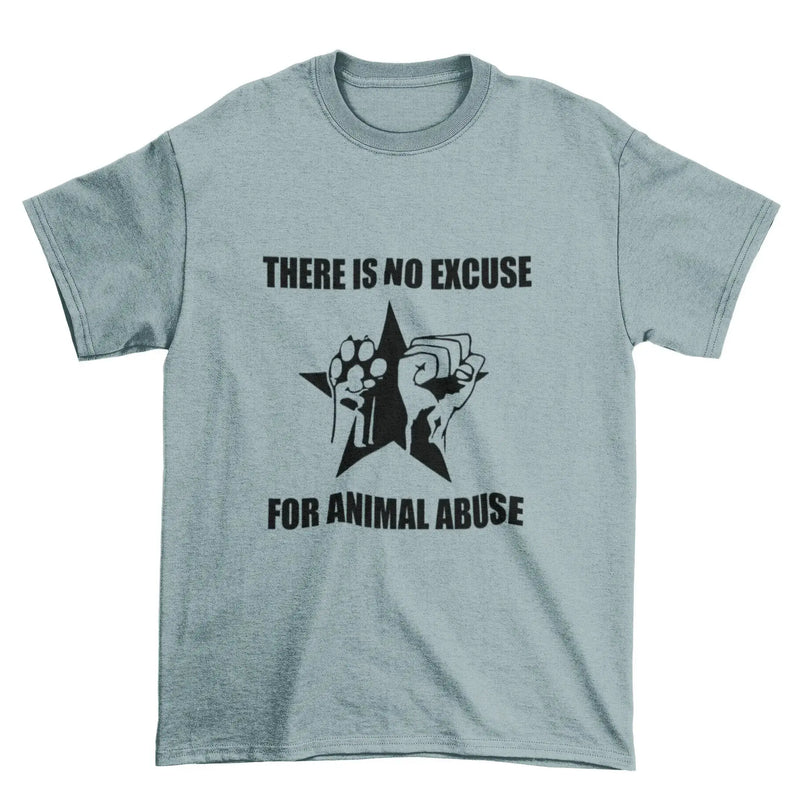 No Excuse for Animal Abuse Organic Cotton (Unisex) Vegan T-Shirt - Vegan As Folk