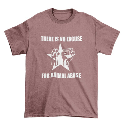 No Excuse for Animal Abuse Organic Cotton (Unisex) Vegan T-Shirt - Vegan As Folk