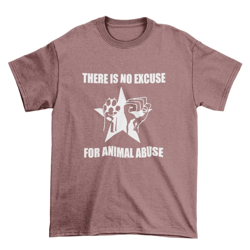No Excuse for Animal Abuse Organic Cotton (Unisex) Vegan T-Shirt - Vegan As Folk