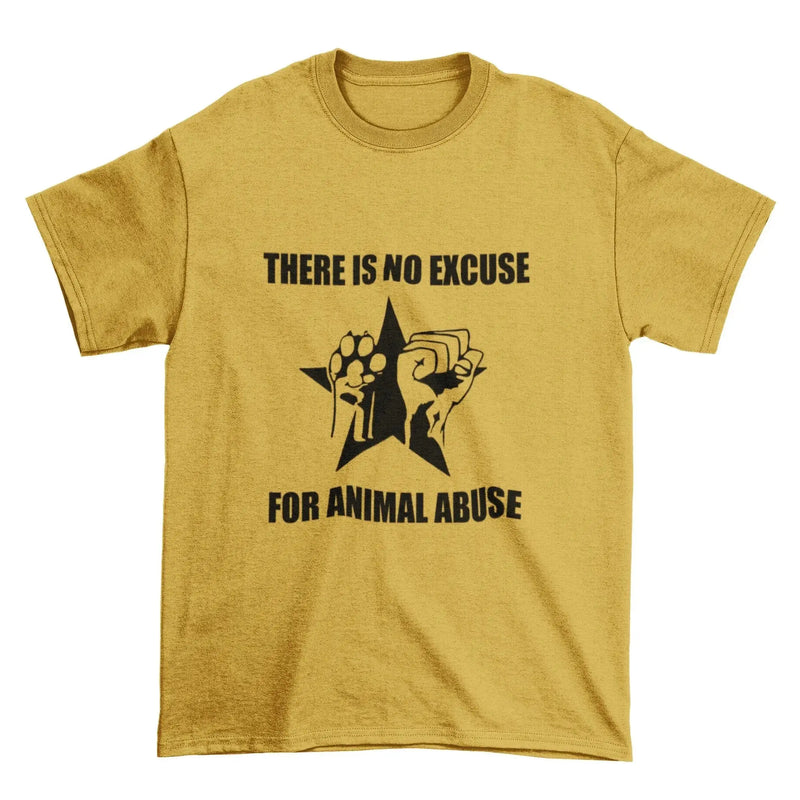 No Excuse for Animal Abuse Organic Cotton (Unisex) Vegan T-Shirt - Vegan As Folk