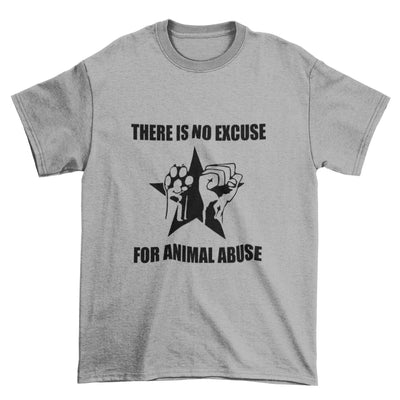 No Excuse for Animal Abuse Organic Cotton (Unisex) Vegan T-Shirt - Vegan As Folk