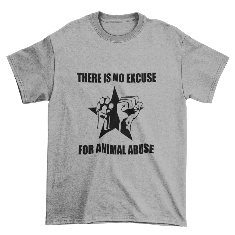 No Excuse for Animal Abuse Organic Cotton (Unisex) Vegan T-Shirt - Vegan As Folk