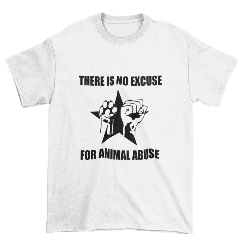 No Excuse for Animal Abuse Organic Cotton (Unisex) Vegan T-Shirt - Vegan As Folk