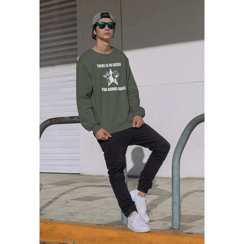 No Excuse For Animal Abuse (Unisex) Vegan Sweatshirt - Vegan As Folk