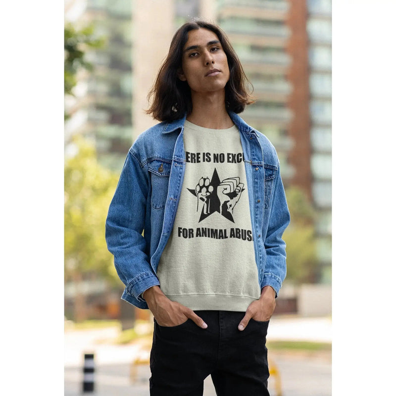 No Excuse For Animal Abuse (Unisex) Vegan Sweatshirt - Vegan As Folk