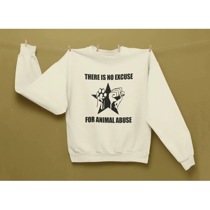 No Excuse For Animal Abuse (Unisex) Vegan Sweatshirt - Vegan As Folk