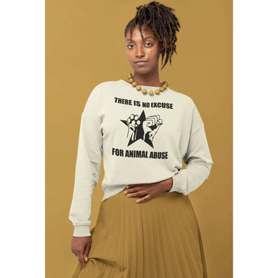 No Excuse For Animal Abuse (Unisex) Vegan Sweatshirt - Vegan As Folk