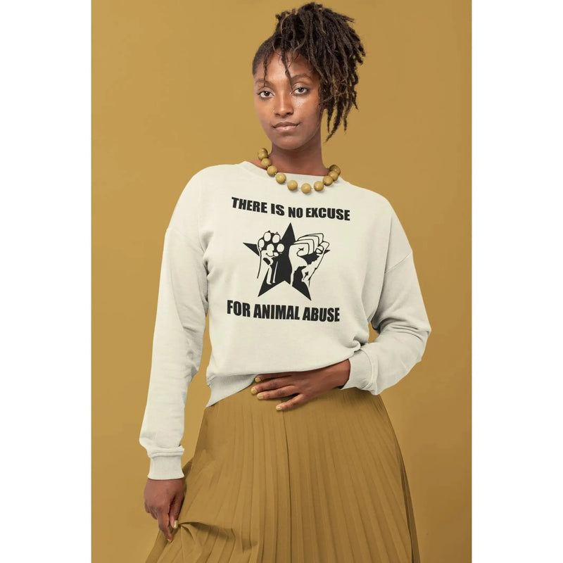 No Excuse For Animal Abuse (Unisex) Vegan Sweatshirt - Vegan As Folk
