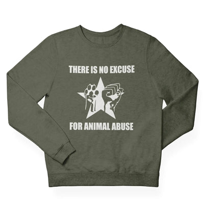 No Excuse For Animal Abuse (Unisex) Vegan Sweatshirt - Vegan As Folk