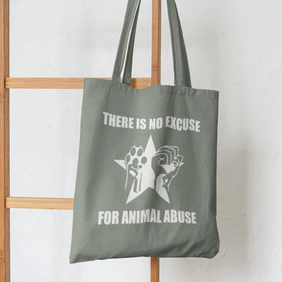 No Excuse For Anumal Abuse Organic Cotton Tote Bag - Vegan As Folk