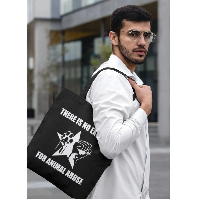 No Excuse For Anumal Abuse Organic Cotton Tote Bag - Vegan As Folk