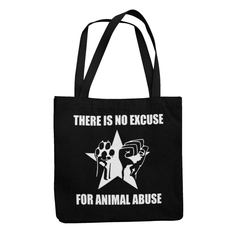 No Excuse For Anumal Abuse Organic Cotton Tote Bag - Vegan As Folk