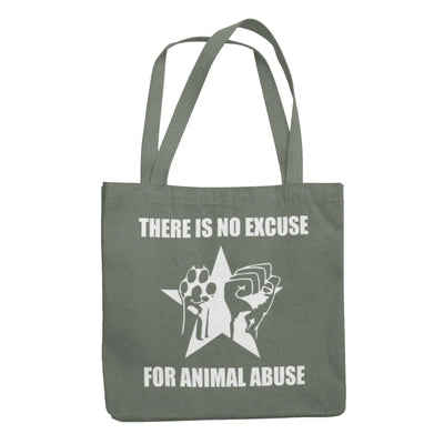 No Excuse For Anumal Abuse Organic Cotton Tote Bag - Vegan As Folk