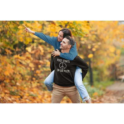 Peace Starts on Our Plate (Unisex) Sweatshirt - Vegan As Folk