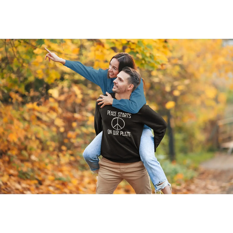 Peace Starts on Our Plate (Unisex) Sweatshirt - Vegan As Folk