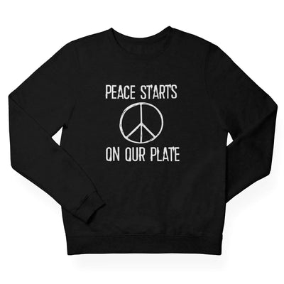 Peace Starts on Our Plate (Unisex) Sweatshirt - Vegan As Folk