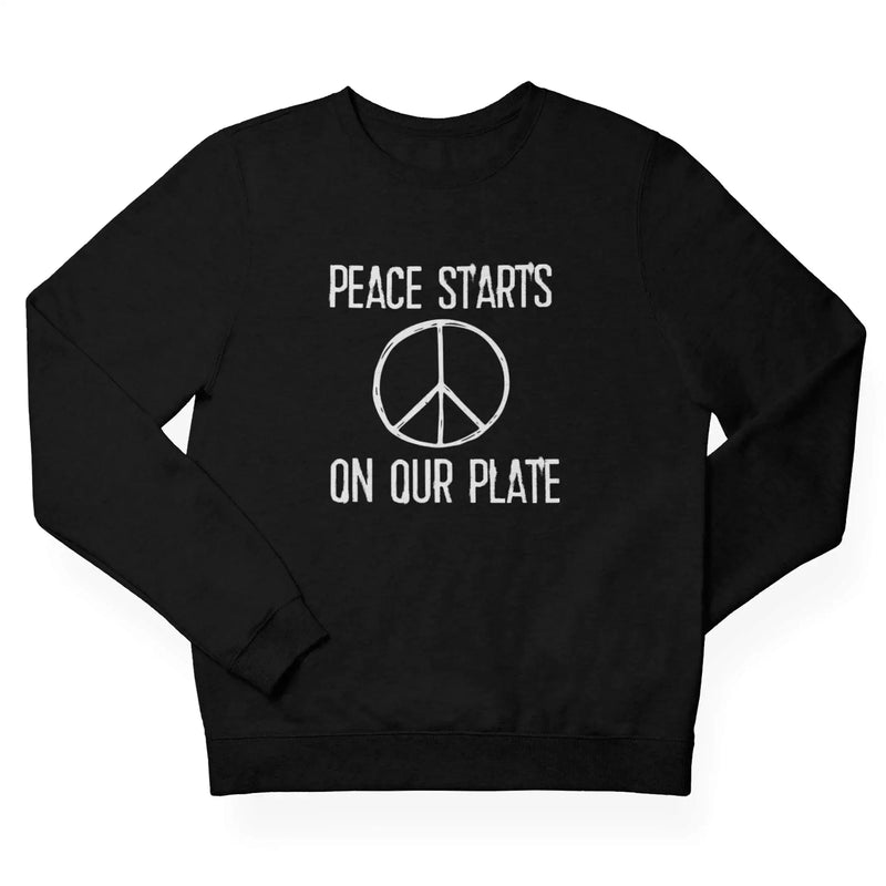 Peace Starts on Our Plate (Unisex) Sweatshirt - Vegan As Folk