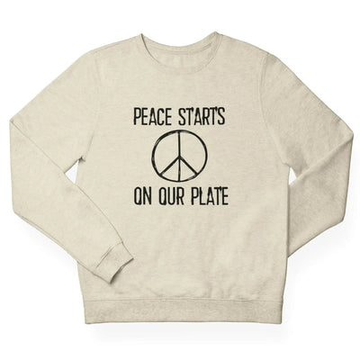 Peace Starts on Our Plate (Unisex) Sweatshirt - Vegan As Folk
