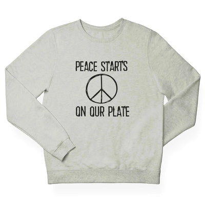 Peace Starts on Our Plate (Unisex) Sweatshirt - Vegan As Folk