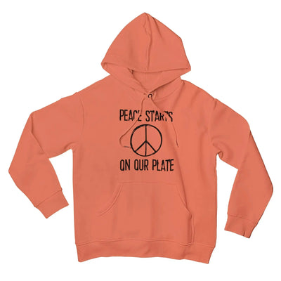 Peace Starts on Our Plate (Unisex) Vegan Hoodie - Vegan As Folk