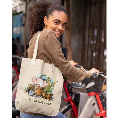 Pig Friends Not Food Organic Cotton Tote Bag - Vegan As Folk