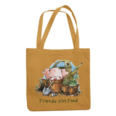 Pig Friends Not Food Organic Cotton Tote Bag - Vegan As Folk