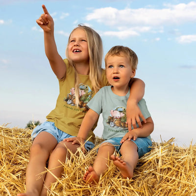 Pig Friends Not Food Organic Cotton (Unisex) Kid's T-Shirt - Vegan As Folk