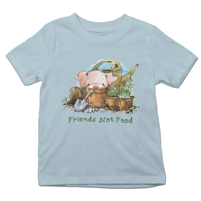 Pig Friends Not Food Organic Cotton (Unisex) Kid's T-Shirt - Vegan As Folk