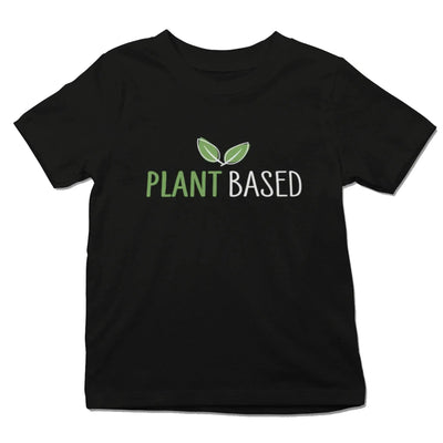 Plant Based Logo (Unisex) Kid's Vegan T-Shirt - Vegan As Folk