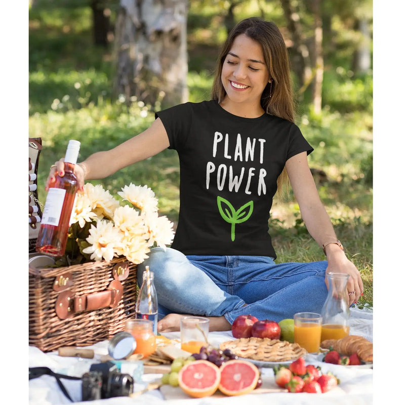 Plant Power Organic Cotton (Unisex) Vegan T-Shirt - Vegan As Folk