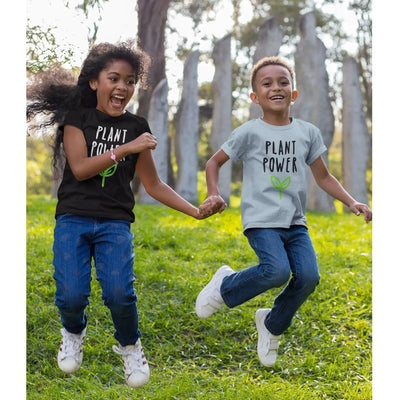 Plant Power (Unisex) Kid's Vegan T-Shirt - Vegan As Folk