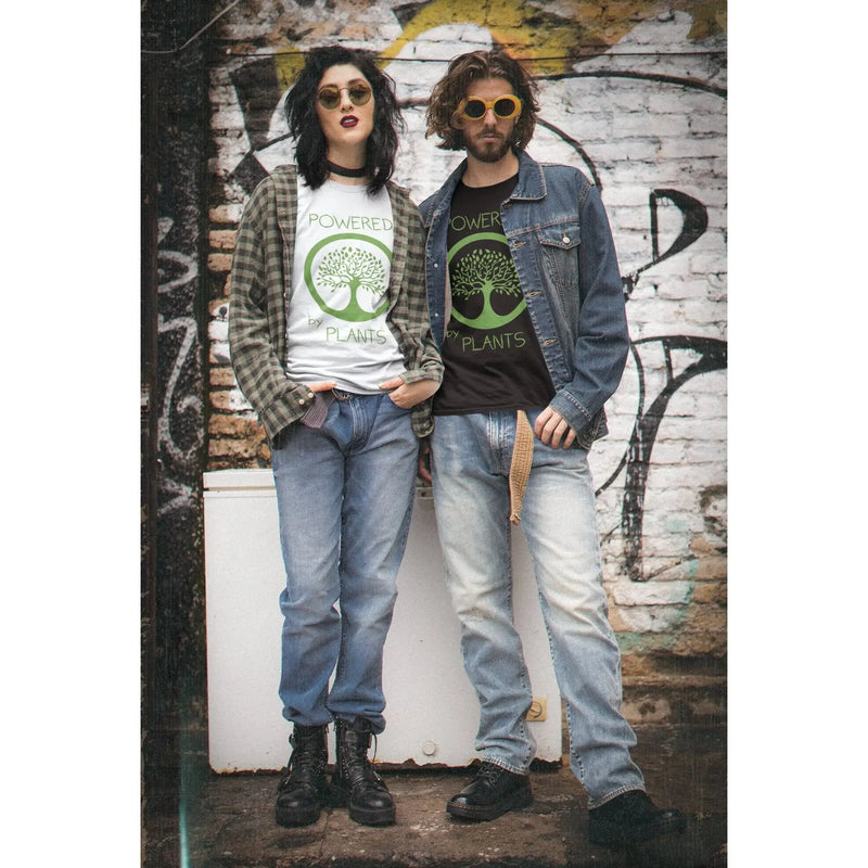 Powered by Plants Organic Cotton (Unisex) Vegan T-Shirt - Vegan As Folk