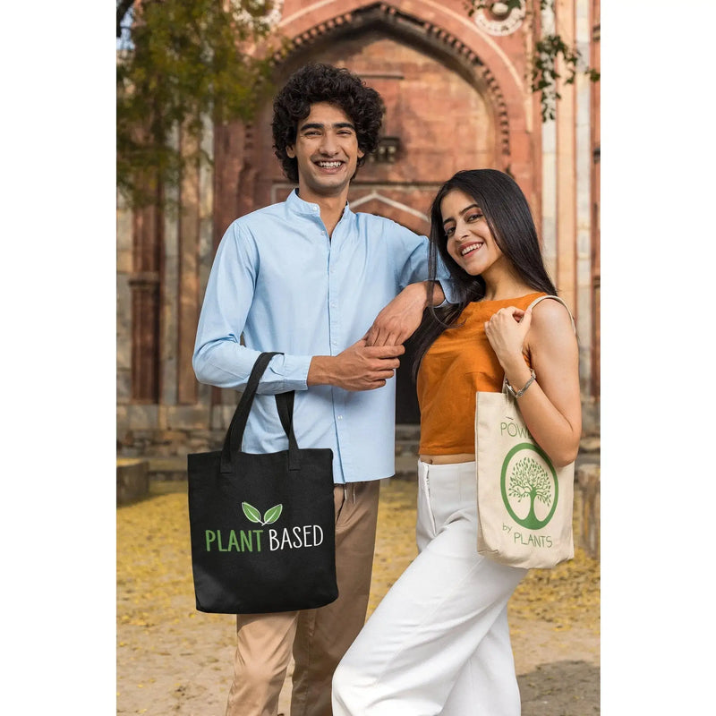 Powered by Plants Organic Cotton Vegan Tote Bag - Vegan As Folk