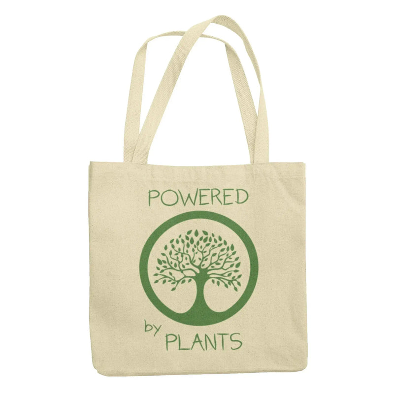 Powered by Plants Organic Cotton Vegan Tote Bag - Vegan As Folk
