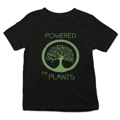Powered by Plants (Unisex) Kid's T-Shirt - Vegan As Folk