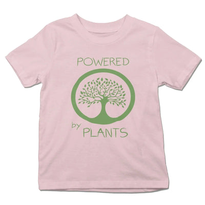 Powered by Plants (Unisex) Kid's T-Shirt - Vegan As Folk