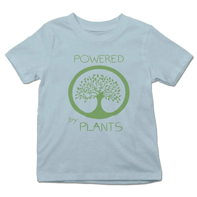 Powered by Plants (Unisex) Kid's T-Shirt - Vegan As Folk