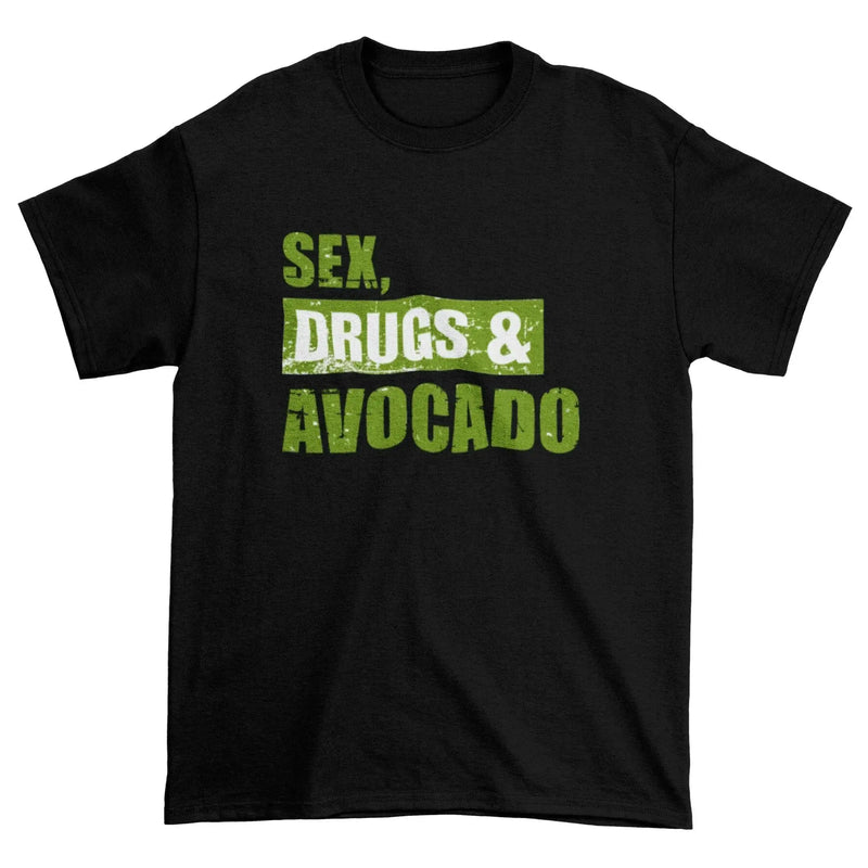Sex, Drugs & Avocado Organic Cotton (Unisex) Vegan T-Shirt - Vegan As Folk