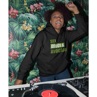 Sex, Drugs & Avocado (Unisex) Vegan Hoodie - Vegan As Folk
