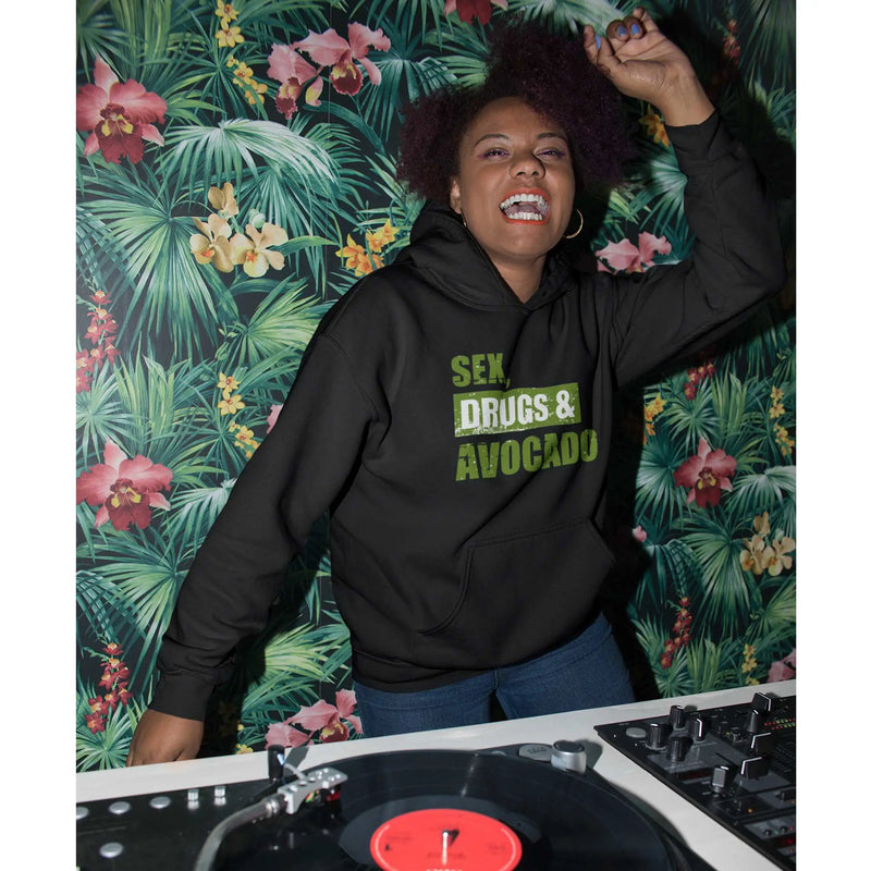 Sex, Drugs & Avocado (Unisex) Vegan Hoodie - Vegan As Folk