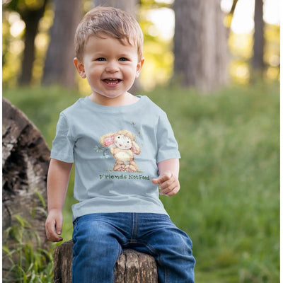 Sheep Friends Not Food Organic Cotton (Unisex) Kid's T-Shirt - Vegan As Folk