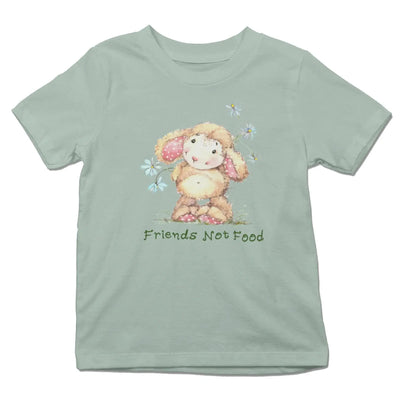 Sheep Friends Not Food Organic Cotton (Unisex) Kid's T-Shirt - Vegan As Folk