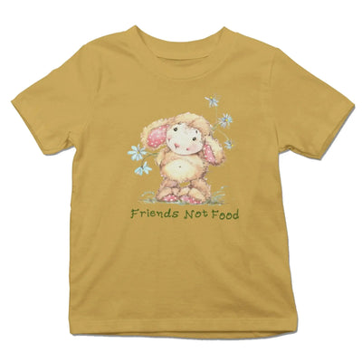 Sheep Friends Not Food Organic Cotton (Unisex) Kid's T-Shirt - Vegan As Folk